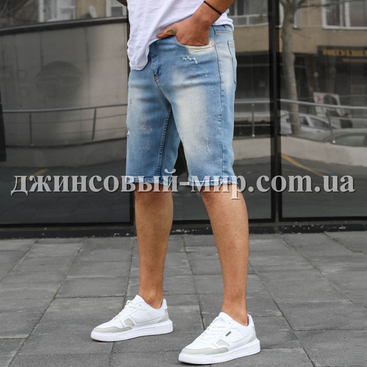 Мужские Джинсовые Бриджи Madmext