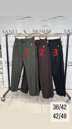 Женские Штаны Из Эко Кожи Estensivo (Большие размеры)