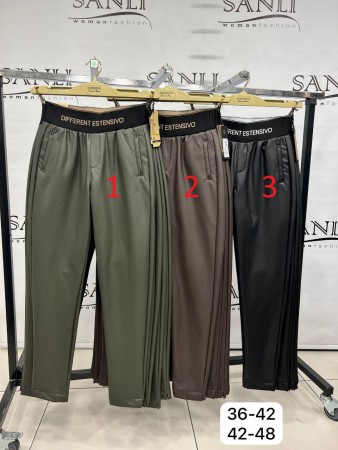 Женские Штаны Из Эко Кожи Estensivo (Большие размеры)