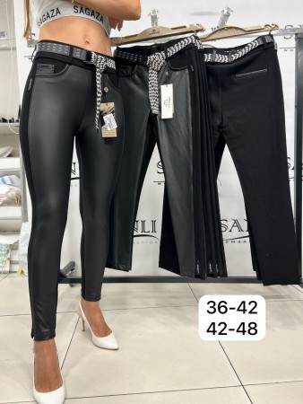 Женские Брюки Из Эко Кожи Carmito