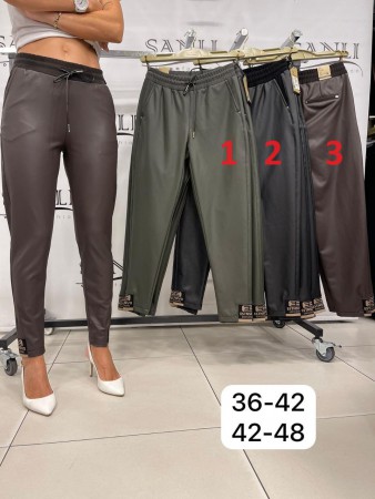 Женские Брюки Из Эко Кожи Estensivo (Большие размеры)
