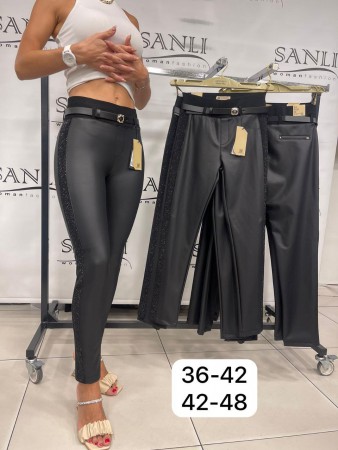 Женские Брюки Из Эко Кожи Estensivo (Большие размеры)