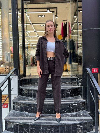 Женская Вельветовая Рубашка Euro Fashion