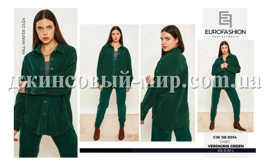 Женская Вельветовая Рубашка Euro Fashion